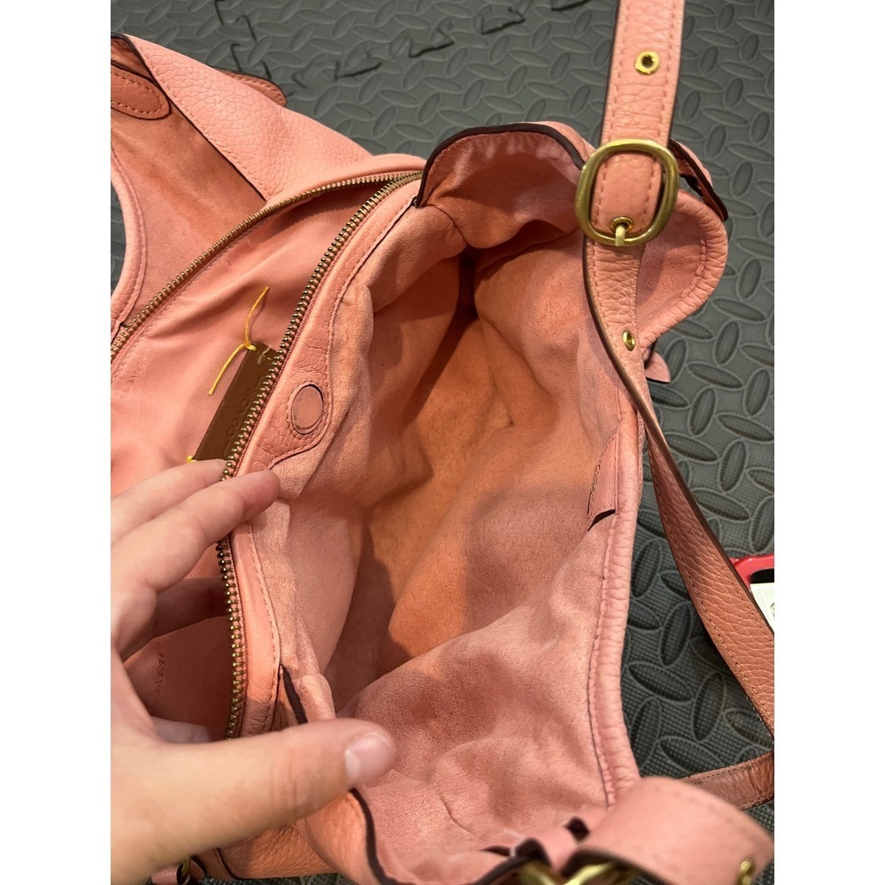 Coach Lori Shoulder Bag Womens Candy Pink Pebbled Leather Gold C Purse C4824 - Picture 5 of 14